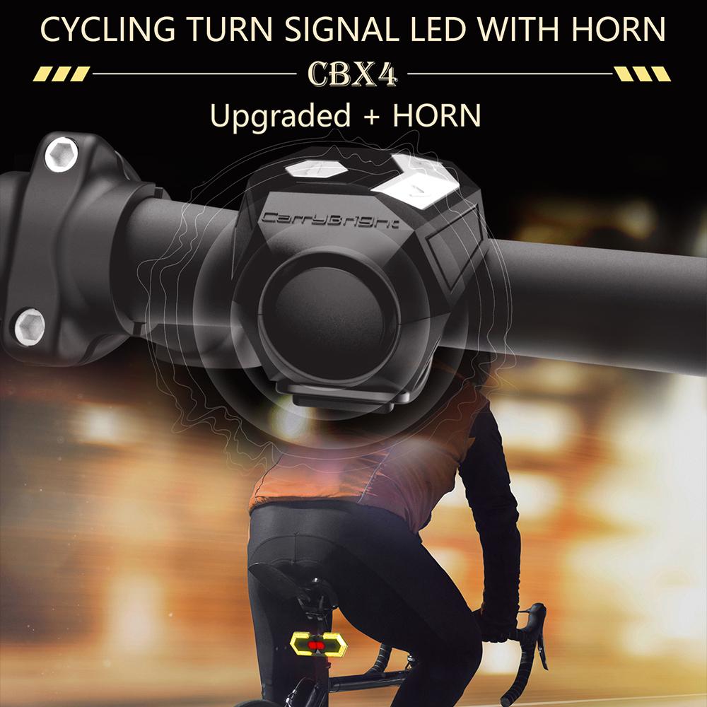 Bike Turn Signal Light Smart Wireless Remote Control with Horn Bike Front and Rear Light for Electric Vehicle Cycling Safety Warning Light
