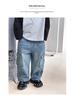 2025 Spring & Autumn Boys' Cargo Jeans: Trendy, Loose-Fit, Casual Long Pants for Kids