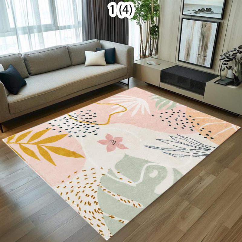 Abstract Art Indoor Carpet Nordic Style Plants Flowers Living Room Bedroom Carpet Entrance Anti Slip Door Mat for The Foyer 40X60cm