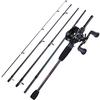 Angelruten-Rollen-Kombinationen, 5 Abschnitte, Casting-Angelrute, 13BB, Baitcasting-Rollen, Karpfen-Bass-Ruten-Rollen-Set