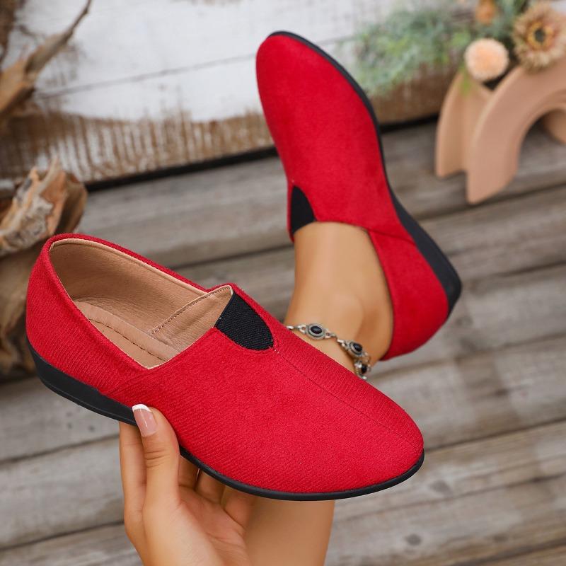 

New Women s Casual Single-toe Shoes with A Shallow Opening and Pointed Toe Large-sized One-foot Style 36 червоний