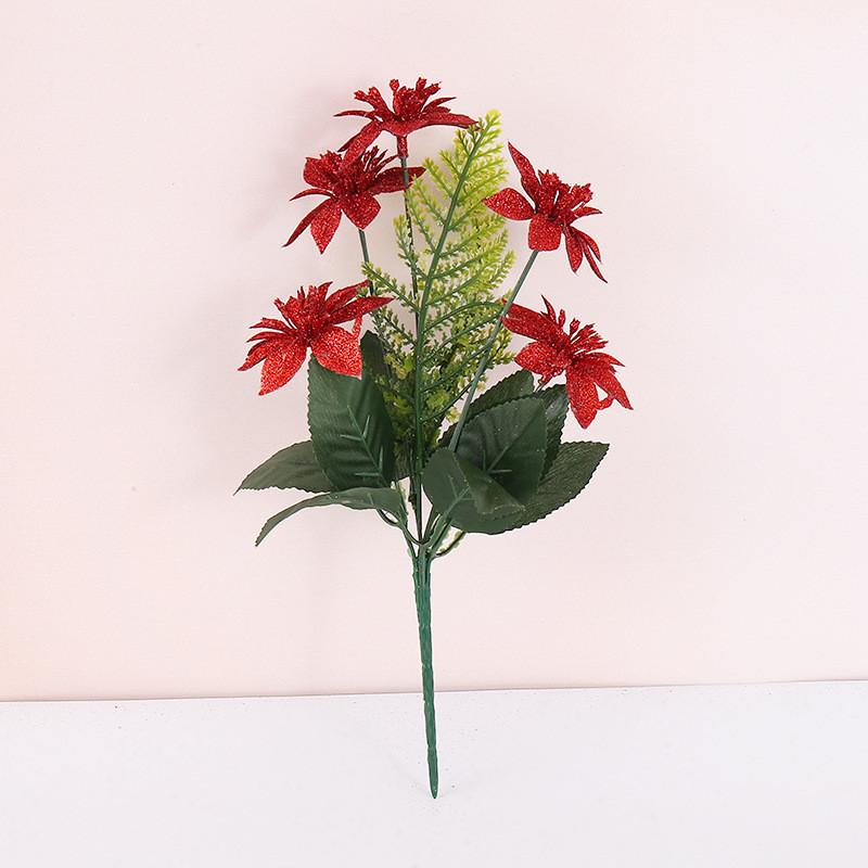 

Christmas Festive Fake Flower Arrangements For Indoor Home Decorations