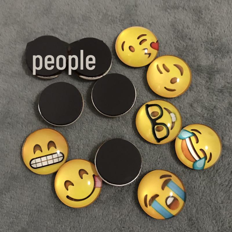 Smiley-Gesicht Kristallglas Magnetischer Kühlschrankmagnet - Niedliches Cartoon-Design