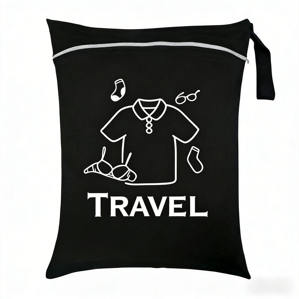 Large Capacity Travel Clothing Storage Bag Waterproof Dirty Cloth Bag Laundry Bag  Travel чёрный