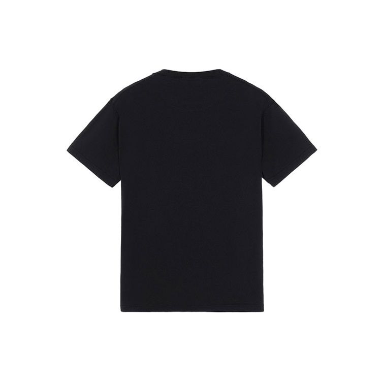 STONE ISLAND Logo Micro Round Neck Short Sleeve T-Shirt Men Tops Black 741523757-V0029