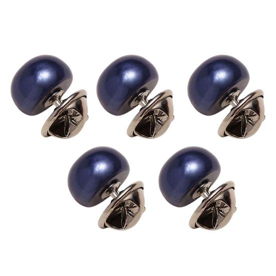 Quick Fix Neckline Clip 5PCS Pearl Buttons for Women, Clothing Invisible Anti-Exposure Safety Pins, No Pin Clothes Damage Iron Brooch Pins Fixation