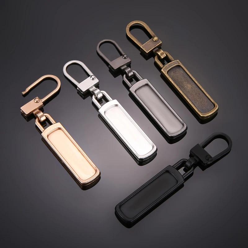 10Pcs Detachable Zipper Pull Universal Replacement Tab Zippers Head Sliders Repair for Suitcases Bags Clothing DIY Sewing Craft