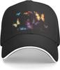 Luminous Butterflies Baseball Cap Polyester Print Adjustable Dad Hat Casual Summer