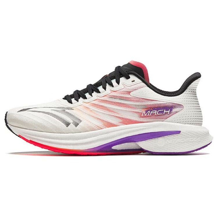 Anta Mach 4.0 Nitrogen Technology Speed Training Cushioning Anti-Slip Rebound Low-Top Running Shoes Men Running Shoes Black White 112415583-5 42