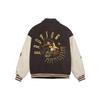 Li Ning Anti-Five Series Letter Pattern Printed Color Block Cotton Jacket Men Jacket Brown AJMT013-2