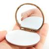 Folding Comb Makeup Mirror with Comb Set Pocket Mirror Chocolate Cookie Shaped  Travel