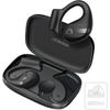 JVC Kenwood Victor HA-NP50T-BA Wireless Earphones, Bluetooth, Open Ear Design, Multipoint Connectivity, Over-Ear Design, Up To 38 Hours Playback, with