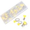 44 Pcs Key Hose Clamp Stainless Steel Reusable Adjustment Worm Gear Clamp Clip for Pipeline