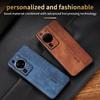 AZNS Back Shell for Huawei P60/P60 Pro Imprinted PU Leather Coated TPU Cover Phone Case