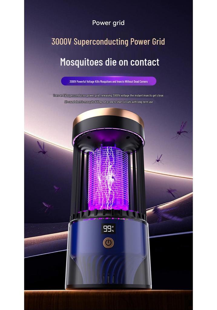 USB Rechargeable Wall-Mounted Mosquito Lamp for Indoor/Outdoor Use