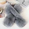 2025 Women's Double-Sided Faux Fox Fur Scarf - Thick, Warm, & Elegant for Autumn/Winter