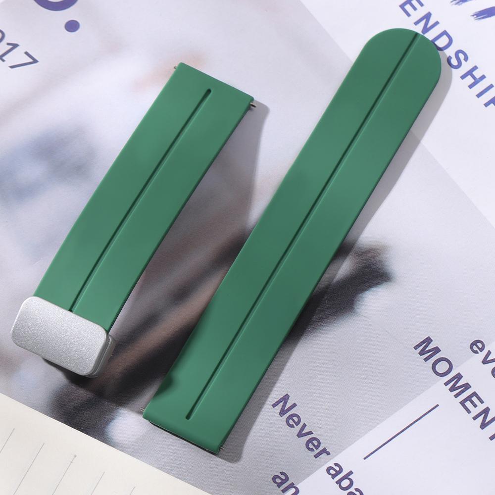 18mm 20mm 22mm Folding Buckle Silicone Strap for Rolex Band Universal Soft Rubber Strap Quick Release Replacement Bracelet