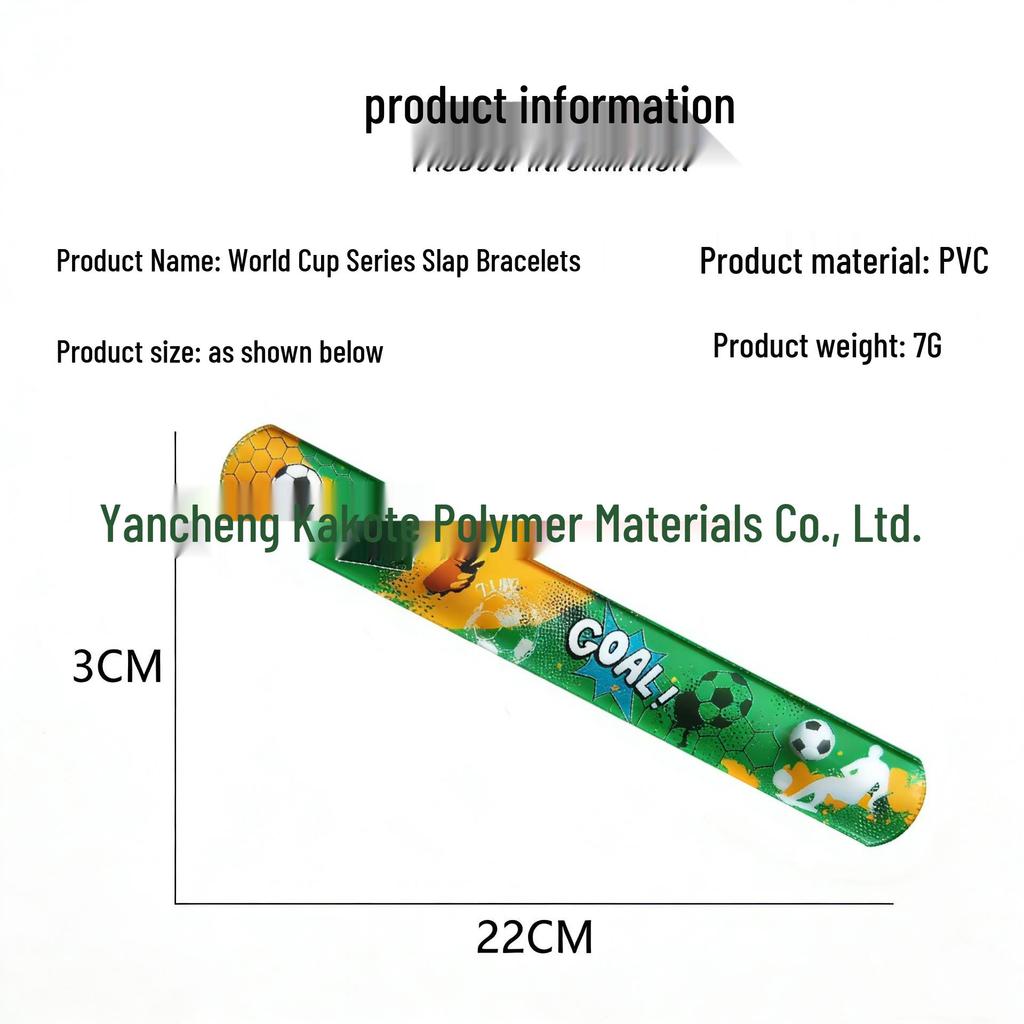 2026 World Cup Football Slap Bracelet for Kids - Pat-Pat Circle Design