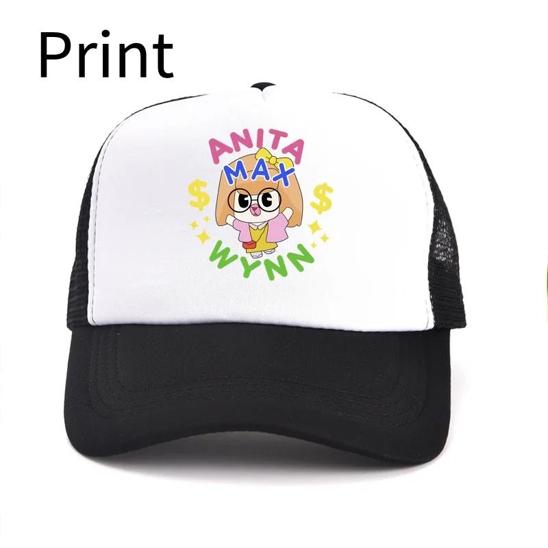 ANITA MAX WYNN Baseball Cap for Unisex Women Hip Hop Cartoon Print Mesh Hat Cute Trucker  Hat Casquette Gorras Bone