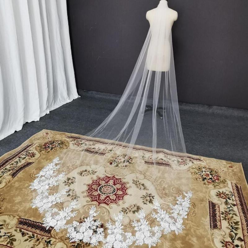 Bridal Veil Long Mantilla for Bachelorette Party Decorations Bride To Be Gift Bridal Shower Wedding White Long Veil
