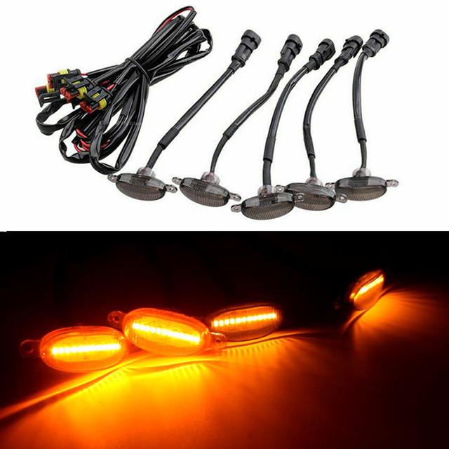 

5Pcs For Toyota Tundra 2008- Raptor-Style Grille LED Light Grill Mount Assemblies Front Grille Lighting Lamp Car Lights A