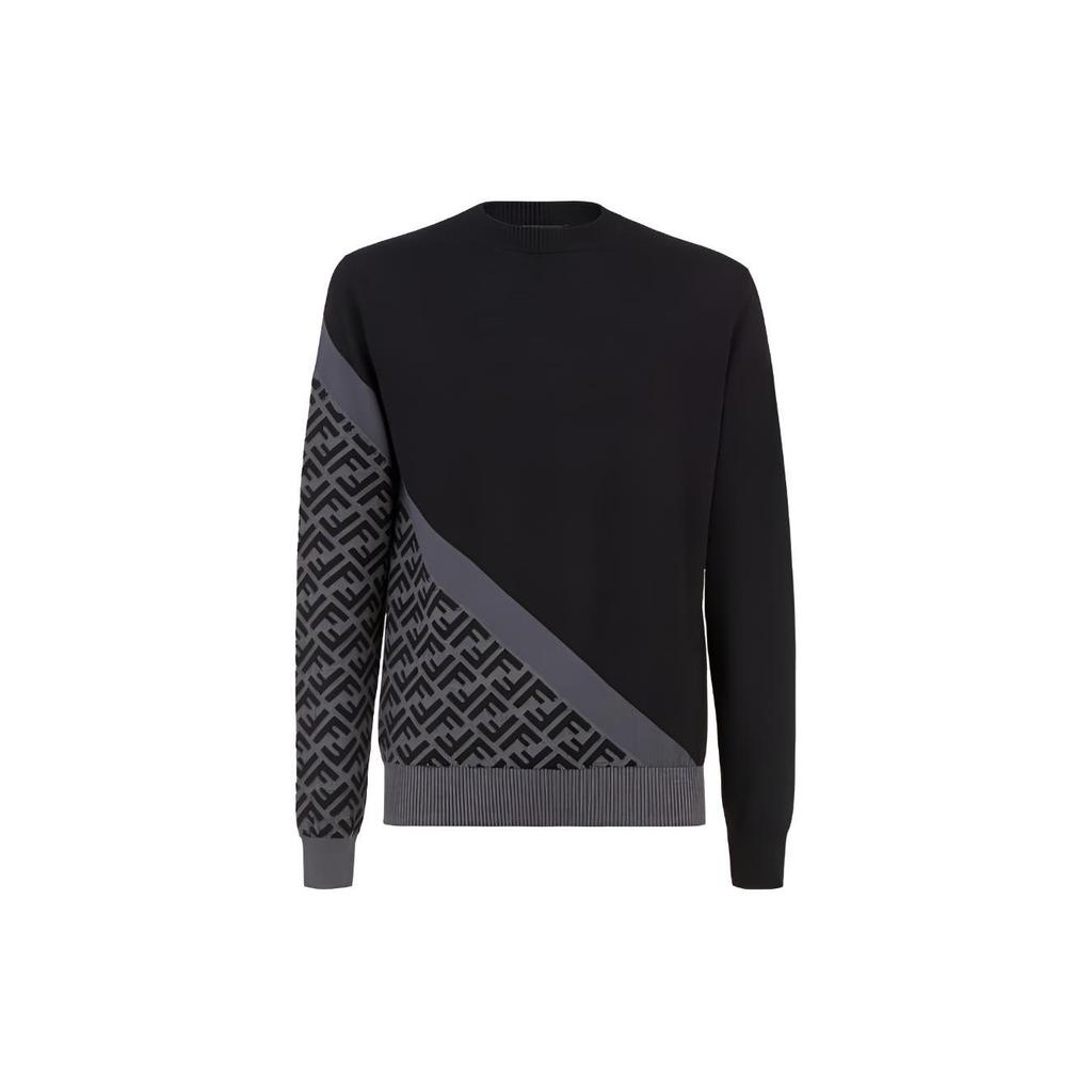 Fendi Ff Jacquard Crewneck Jumper FZX091AQKWF0QA1