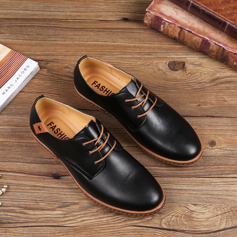2025 new men's casual leather shoes foreign trade large size board shoes business casual men's shoes foreign trade shoes