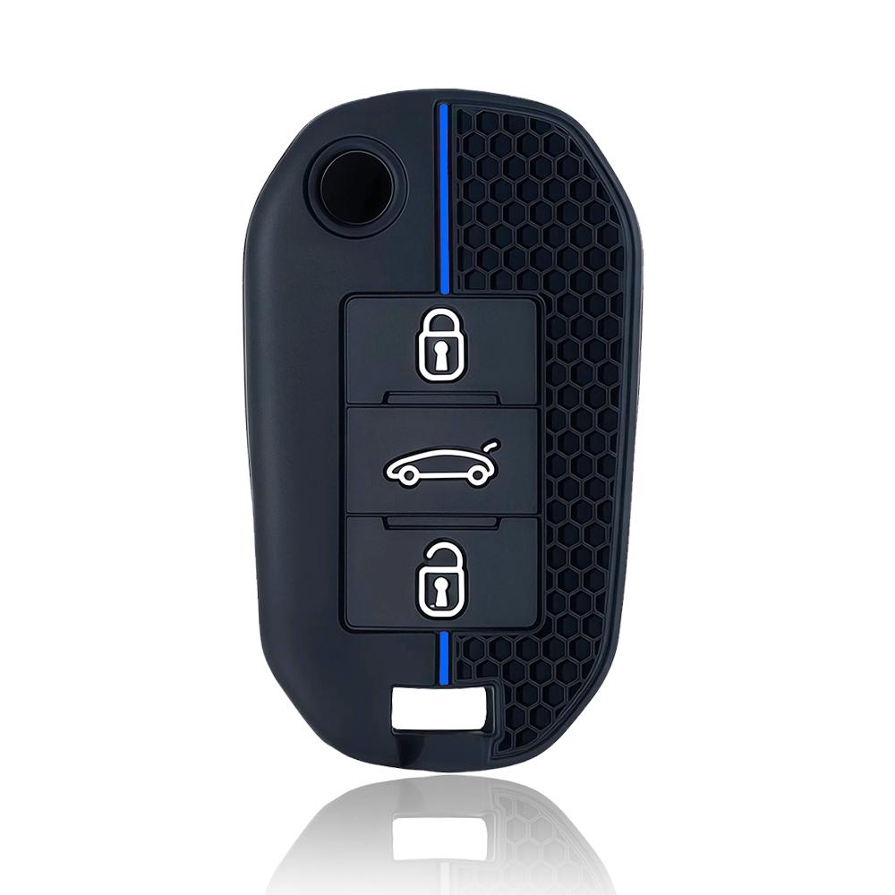 3 Button Silicone Car Key Chain Ring Shell Cover Case Holder For Peugeot 208 301 308 508 5008 3008 Citroen C5 C4 2010 2026 2026