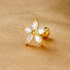 1 Stück Edelstahl Mond Kreuz Kleine Ohrstecker Winziger Zirkonia Ohrläppchen Tragus Helix Knorpel Piercing Ohrring Schmuck