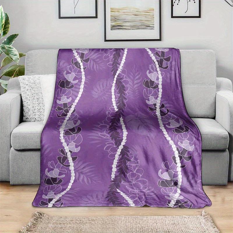 

Hawaiian Blanket with Purple Turtle Shell Pattern, Soft and Comfortable for Sofa, Bedroom, Living Room Gifts 70x100cm