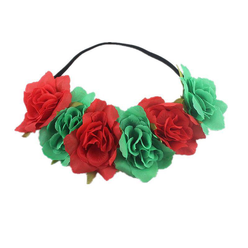 Rot, Weiß und Blaues Elastisches Stirnband mit Blumenmuster für Europäische & Amerikanische Unabhängigkeitstagsfeiern – Damen-Feiertags-Haaraccessoire