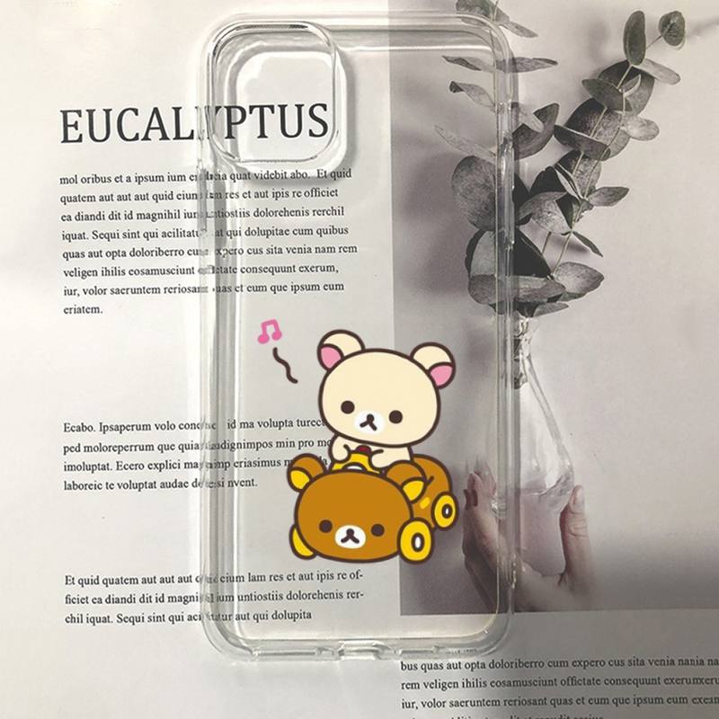 Rilakkuma Kawaii Phone Case For iPhone 11 12 13 14 Mini Pro Max XR X XS TPU Clear Case For 8 7 6 Plus SE 2020