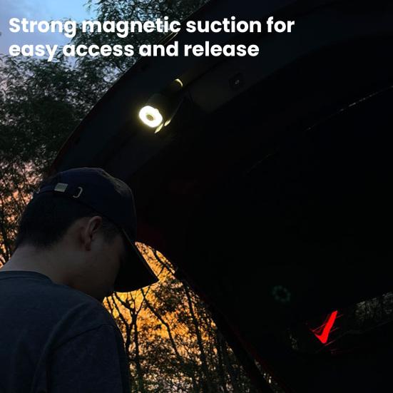 Outdoor Mini Air Pump with LED Light 4 Nozzles Type-C Rechargeable Inflatable