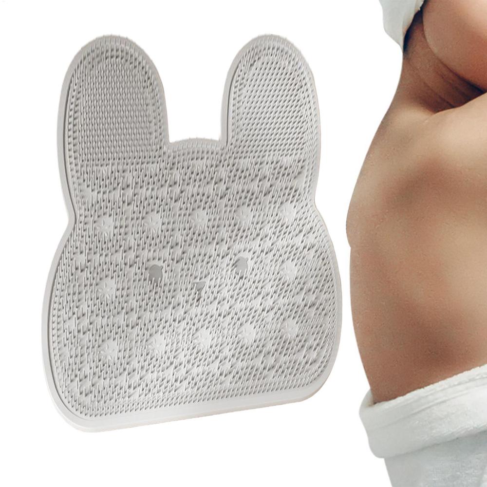 Shower Foot Scrubber Mat Silicone Suction Cup Pad Shower Back Scrubber Foot Cleaner For Massage Cleaning Men Women Elderly Kids