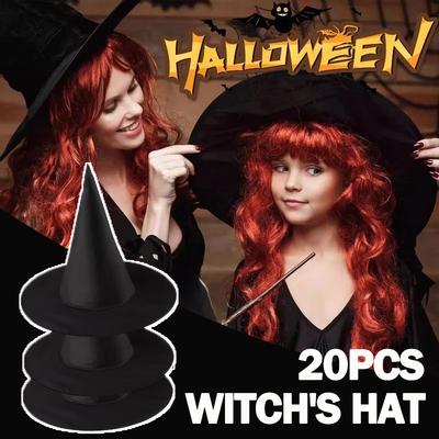 Halloween Witch Hat Black Witch Hat Costume Accessories for Indoor and Outdoor Halloween Decoration, Suitable for Home Courtyard Porch Ceilings