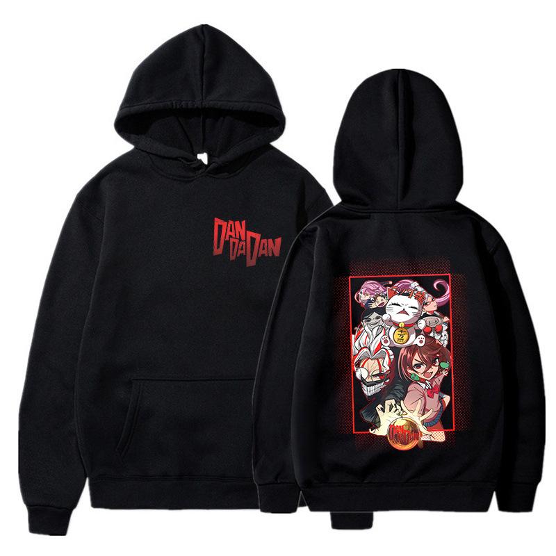 Anime DANDADAN Hoodies Manga Ayase Momo Okarun Hoodie Herren Damen Lässiger Hoodie Mode Streetwear Dan Da Dan Kapuzensweatshirts