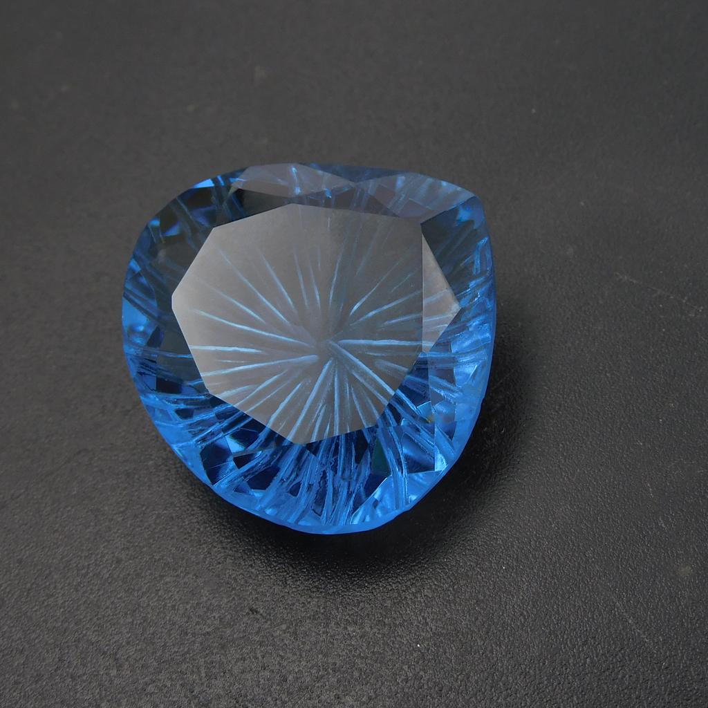 39.60 Ct Blue Quartz Natural Fancy Pear Cut Loose Gemstone
