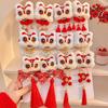 New Year Hair Clip Pearls Side Clip Tassels Pompoms Sweet Bowknot Plush Furry Hairpin Sweet Cool Photo Props