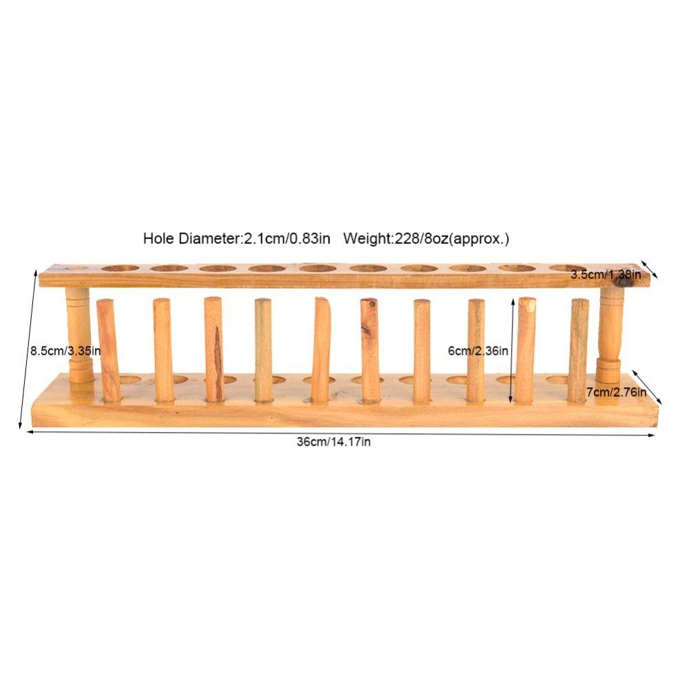 6/8/10 Hole Wooden Test Tube Rack Durable Test Tube Stand Wooden Test Tube Stand Experiment