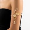 Baroque-style Baroque Flower Armlet Open-design Floral Arm Band Upper Arm Cuff  Festival