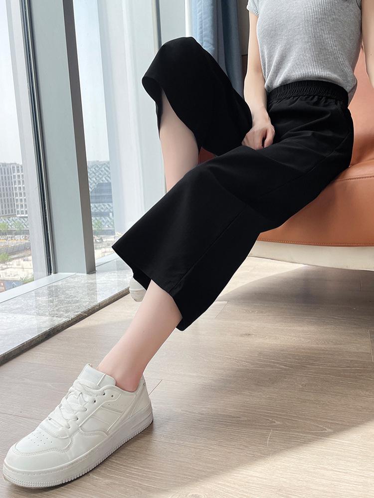 2026 Summer Kids' Ice-Cool Loose Wide-Leg Slimming Cropped Pants