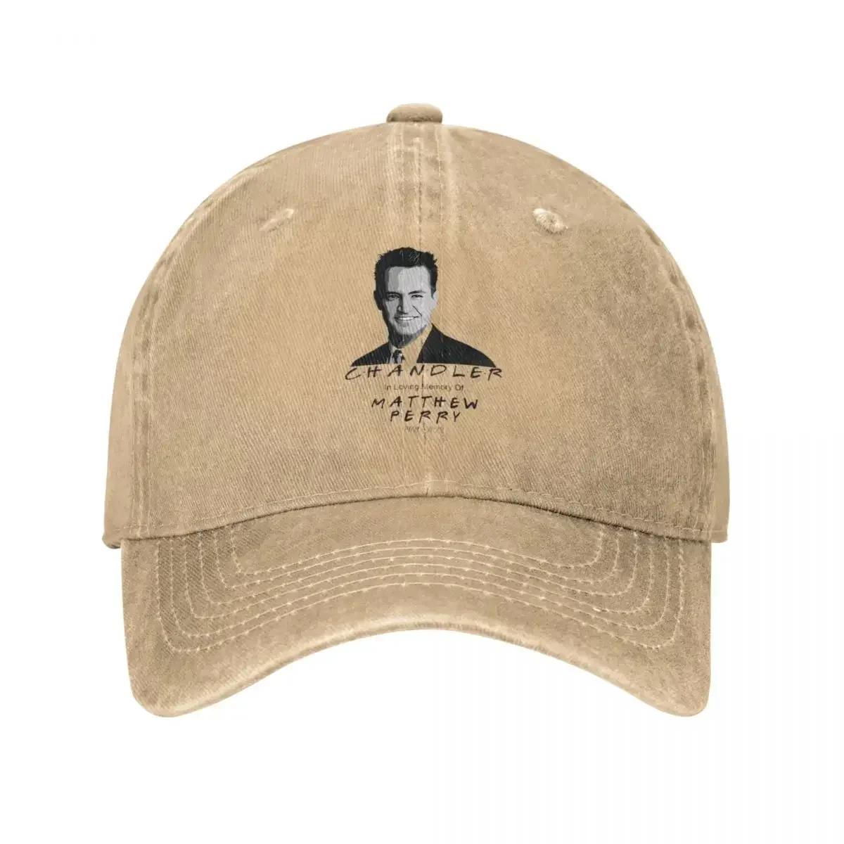 Chandler Bing Friends Baseball Caps Fashion Distressed Denim Matthew Perry Snapback Cap Outdoor Activities Adjustable Hats Cap One Size