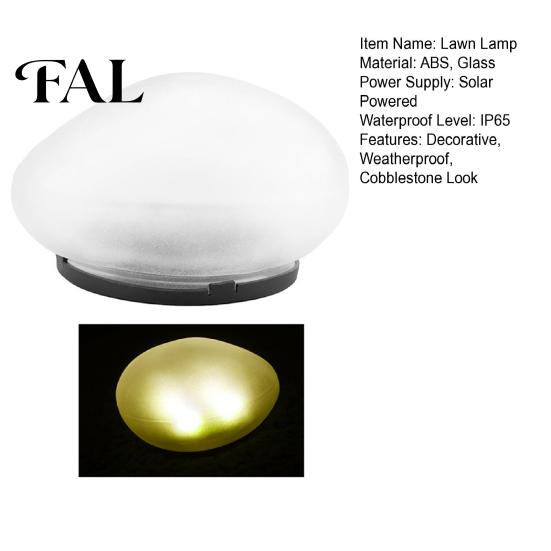 Solar Landscape Lighting Stone Garden Light, Waterproof LED Rock Outdoor Lamp, Cobblestone Easy Install Lamp Look Lawn Decorative Light for