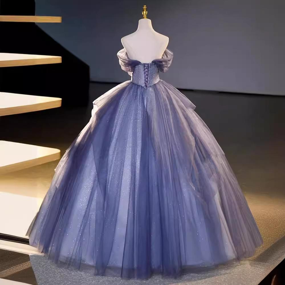 Evening Dress Light Luxury Niche Shoulder On the Run Princess Tutu Skirt Girl Birthday Bar Mitzvah Banquet