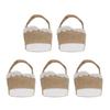 5 stücke Sackleinen Hochzeit Blume Mädchen Korb Vintage Rustikalen Blume Korb Handheld Korb für Nail