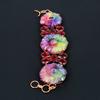 Sonnenquarz, Rubellit Handgefertigter Kupferschmuck Armband 7-8 V2a61