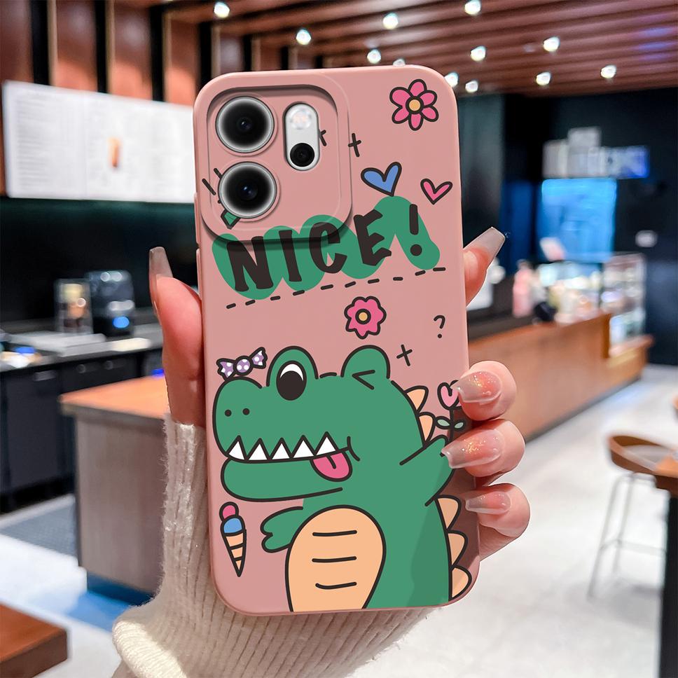 For Oppo Reno 14F 5G Phone Case Sunflower Patterns Soft Liquid Silicone Shell For OppoReno14F 14 F Camera Coverage Durable Capa