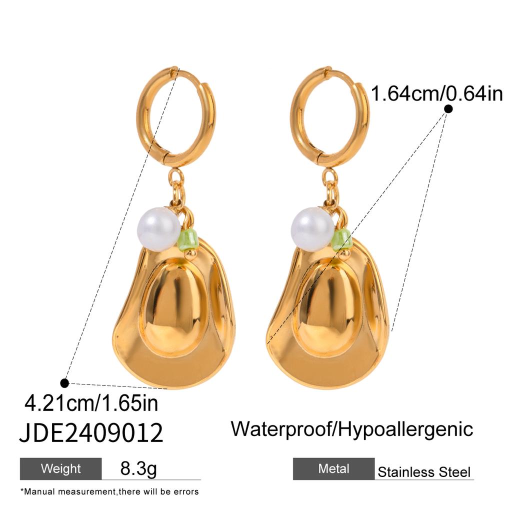 Youthway Flower Heart Ceramic Drop Dangle Stainless Steel Earrings Party Charm Romantic Jewelry for Women Gift