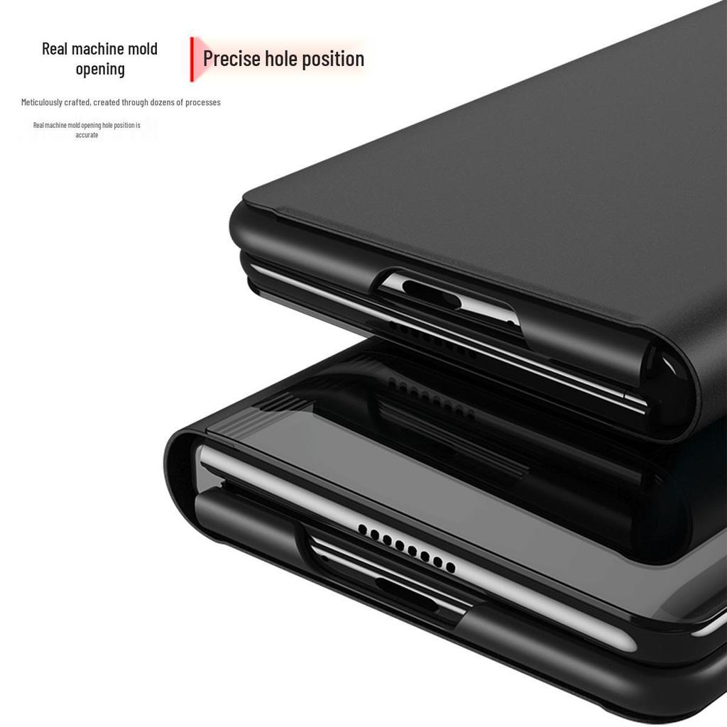 Husă Flip Oglindă 3D cu Suport pentru Samsung Z Fold7/Oppo Find N3