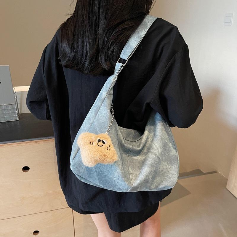 Modische Retro-Tragetasche Damen Nische Pendeln Großraum Umhängetasche Ausländischer Stil Studentin Unterricht Schultertasche